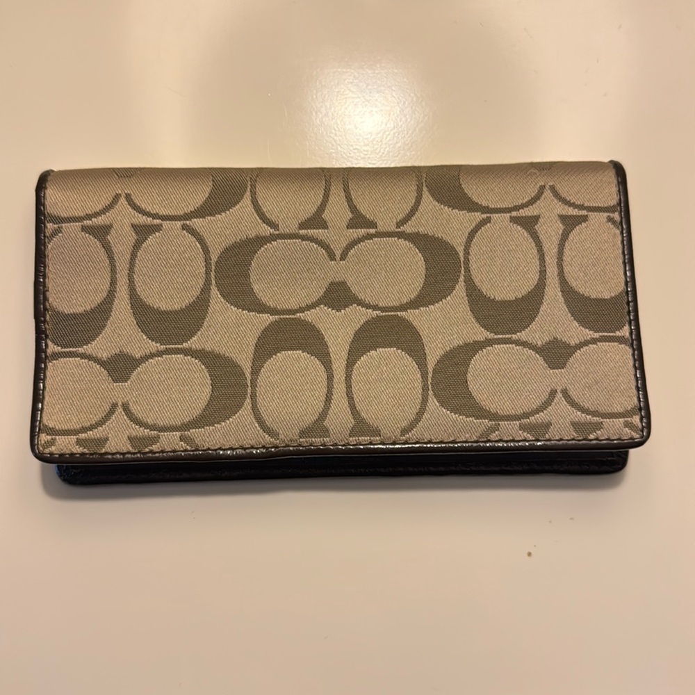 Coach Signature C check book cover